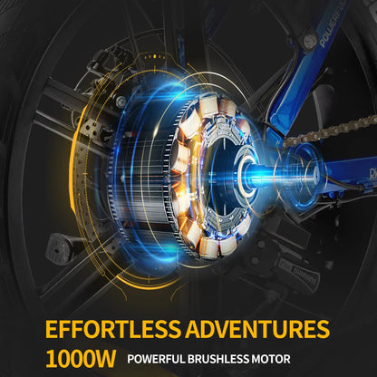 MN-20 Electric Bicycle 1000W Motor 48V15AH Lithium Battery Mountain Snow Foldable Ebike Adult 20*4.0 Inch Fat Tire Electric Bike