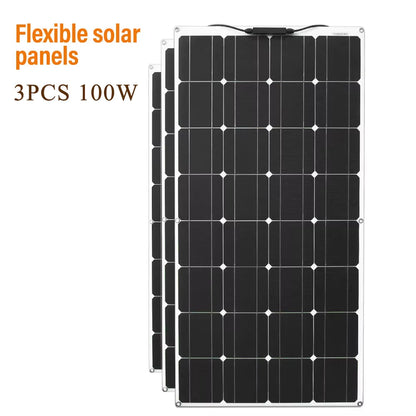 100 Watt Solar Panel 200W 300W 400W Flexible PET Photatic Monocrystalline Cell 12V 24V Battery Charger 1000W Home Solar Panel