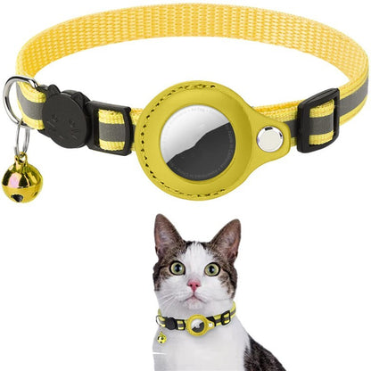 Pet Collar With Bell Airtag Reflective Collar