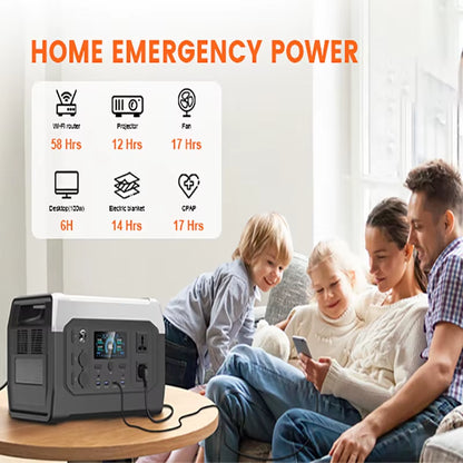 Ctolity XP1000 1800W Portable Power Station 1024Wh Lifep04 Battery Solar Generator Solar for Camping UPS Function Pure Sine Wave