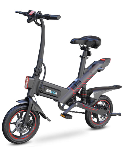 Gyroor 14" Ebike 450W Electric Bike for Adults, 18.6MPH 3 Riding Modes Mini Electric Bike with 36V 10AH Battery UL2849