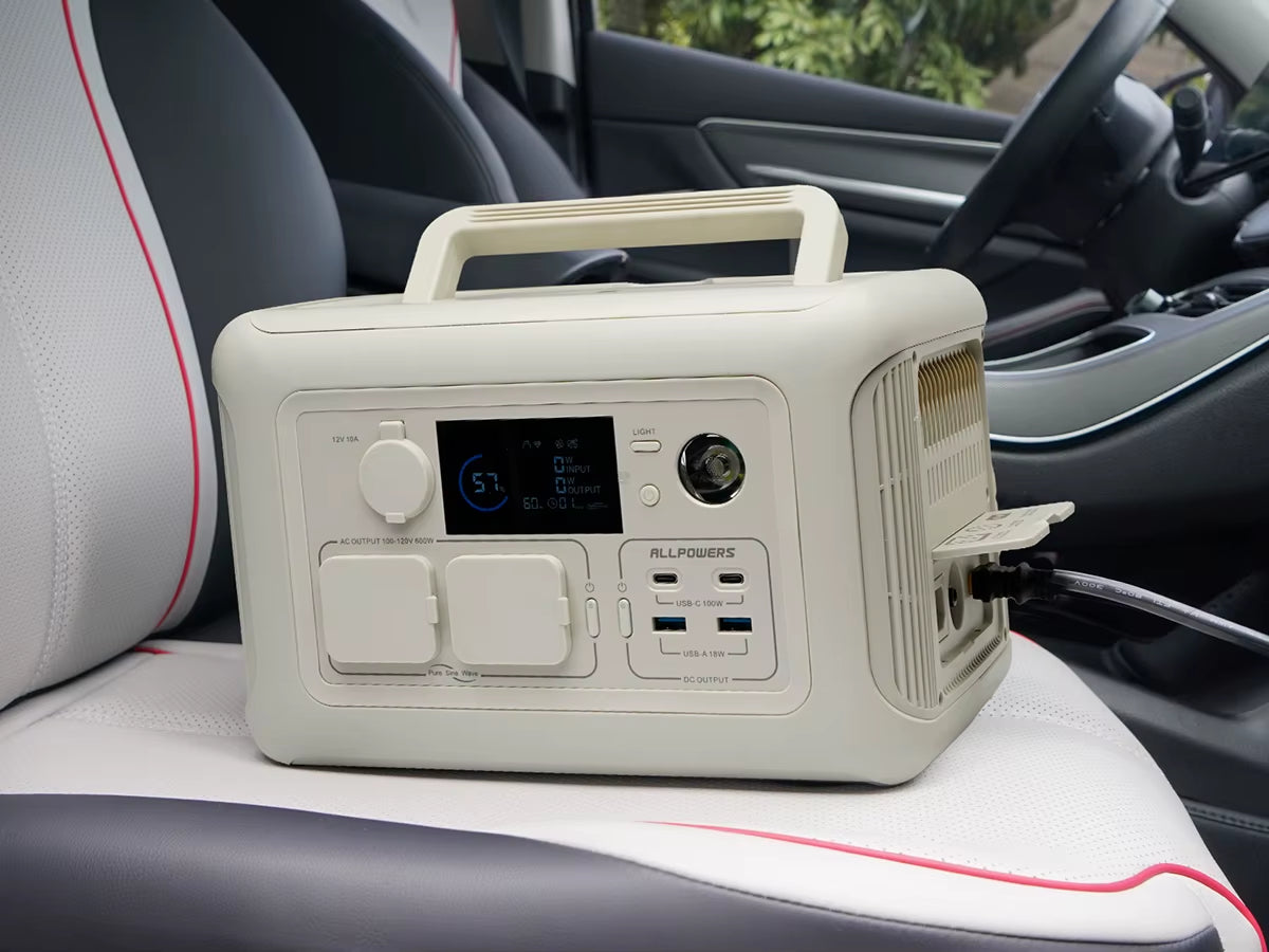 ALLPOWERS R600 Portable Power Station with Solar Panel 100W , 600W 299Wh Lifepo4 Solar Generator UPS Battery Backup MPPT for RV