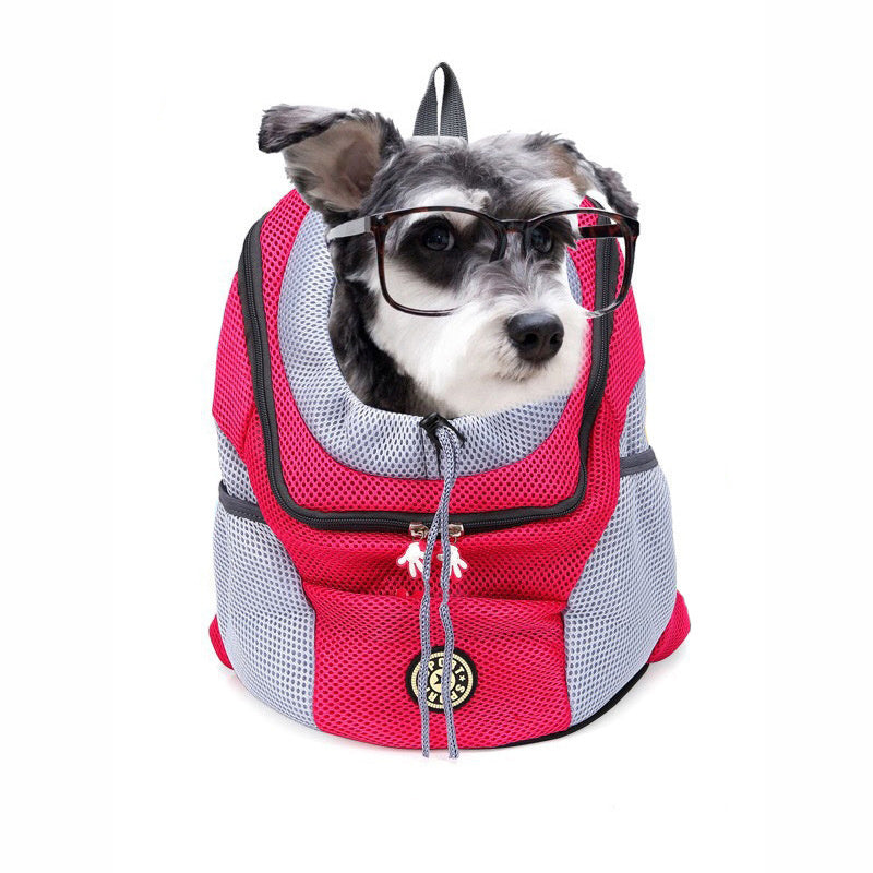 Dogs Backpack Out Double Shoulder Portable Travel Backpack