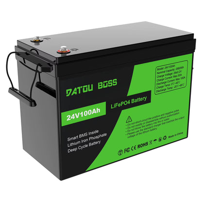 DATOUBOSS 12V24V100A Lithium Battery Lifepo4 Rechargeable BMS for Solar System Home Outdoor Travel Local Warehouse Fast Shipping