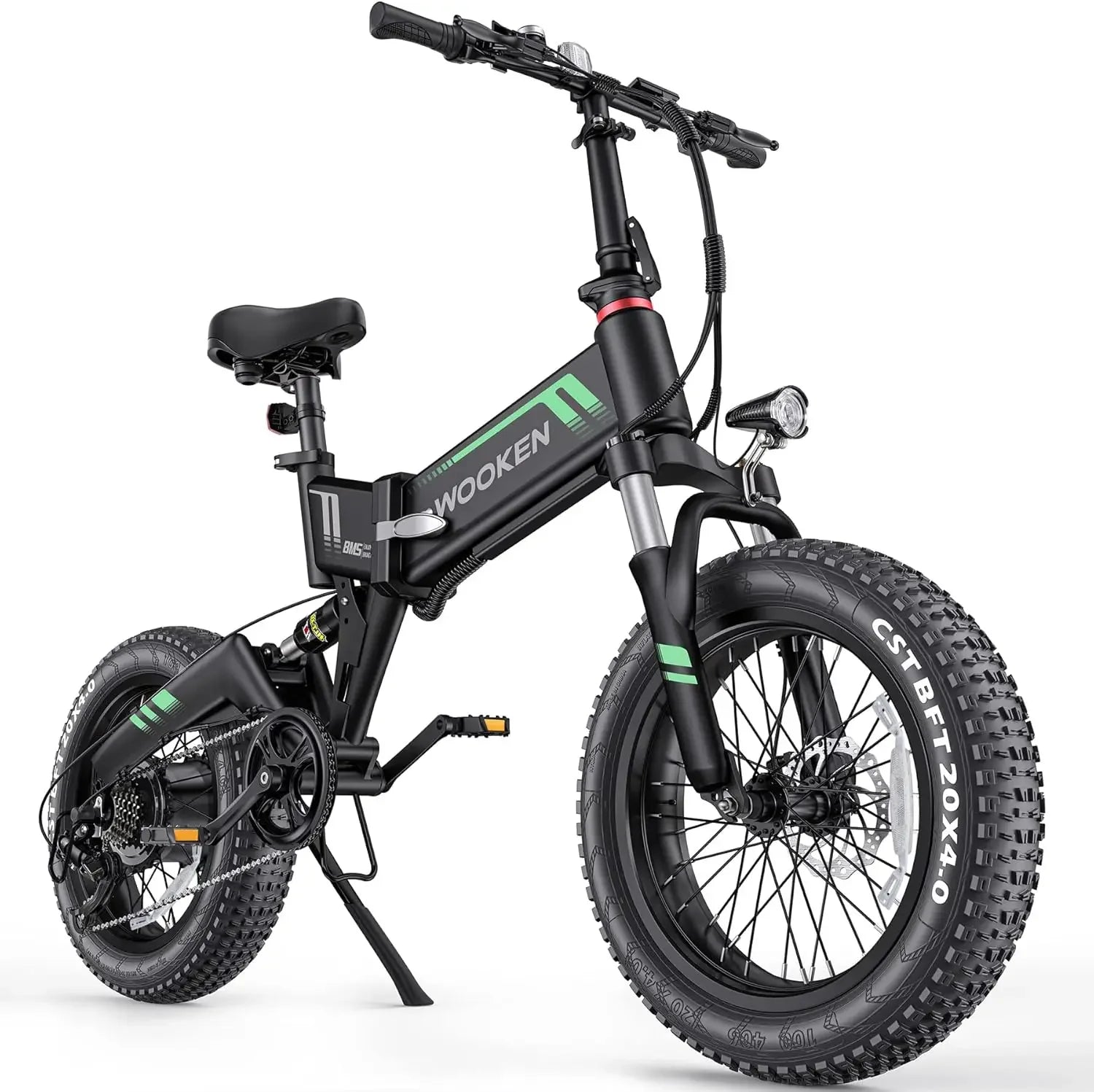 20Electric Bike for Adults 500W Brushless Motor (Peak 750W), 20MPH Fat Tire Ebike, Foldable Adult Electric Bicycles