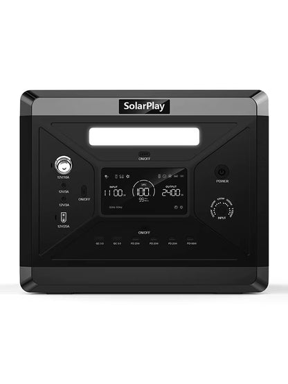 US Plug SOLARPLAY Lifepo4 Portable Power Station 2160WH Solar Generator with UPS Mode Pure Sine Wave 14 Output Ports Power Suply