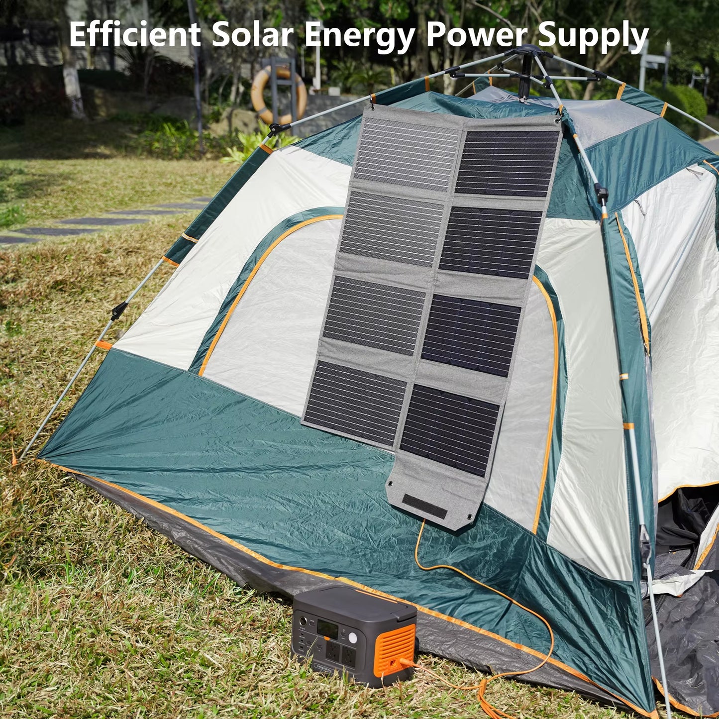 MHPOWOS Foldable Solar Panel 120W / 80W / 40W Portable Solar Charger with USB, USB C, DC Output for Phones Powerstation Camping