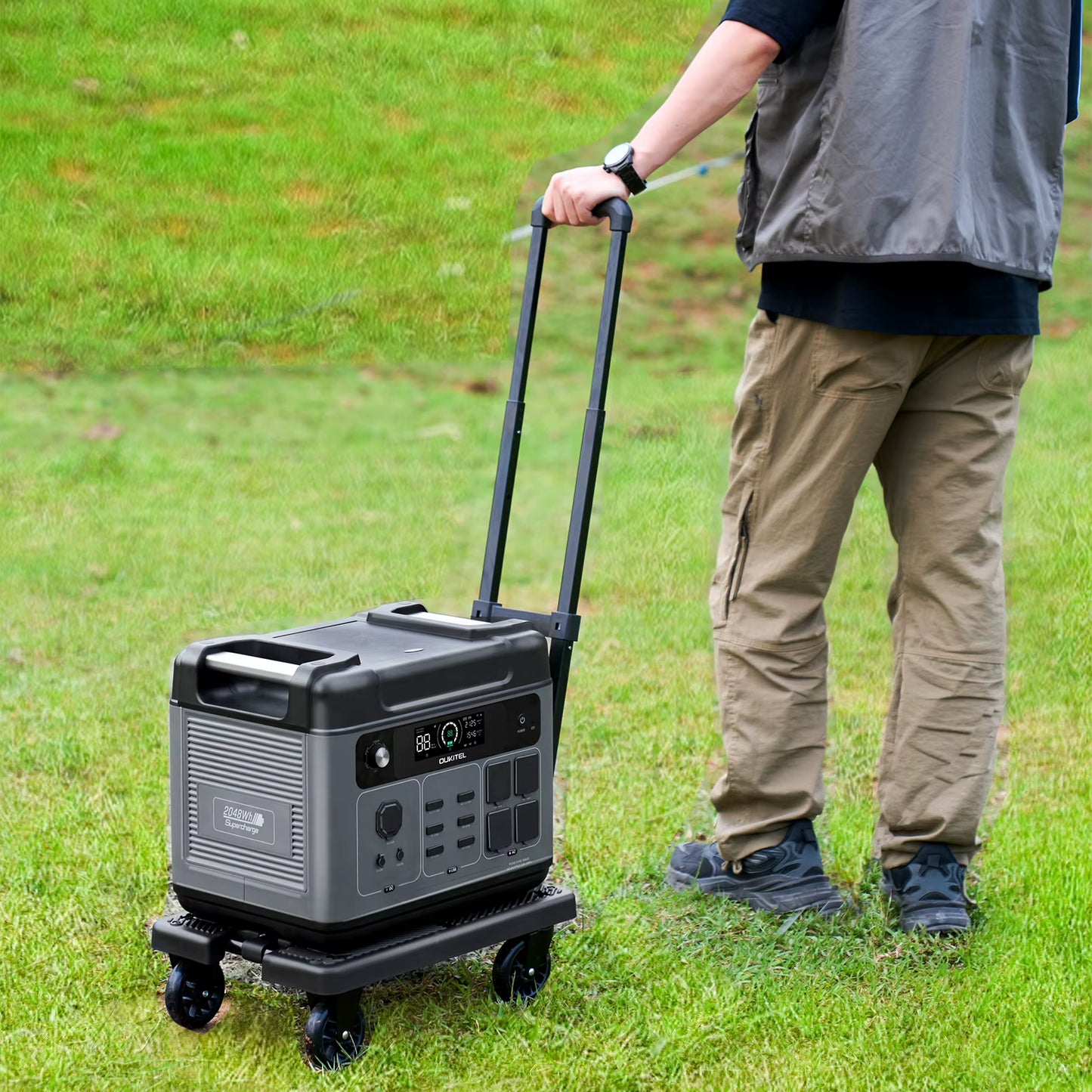 P2001 plus Portable Power Station, 2400W Solar Generator, 80% Charge in 1Hr, 2048Wh Lifepo4 Battery Solar Powered Generator For