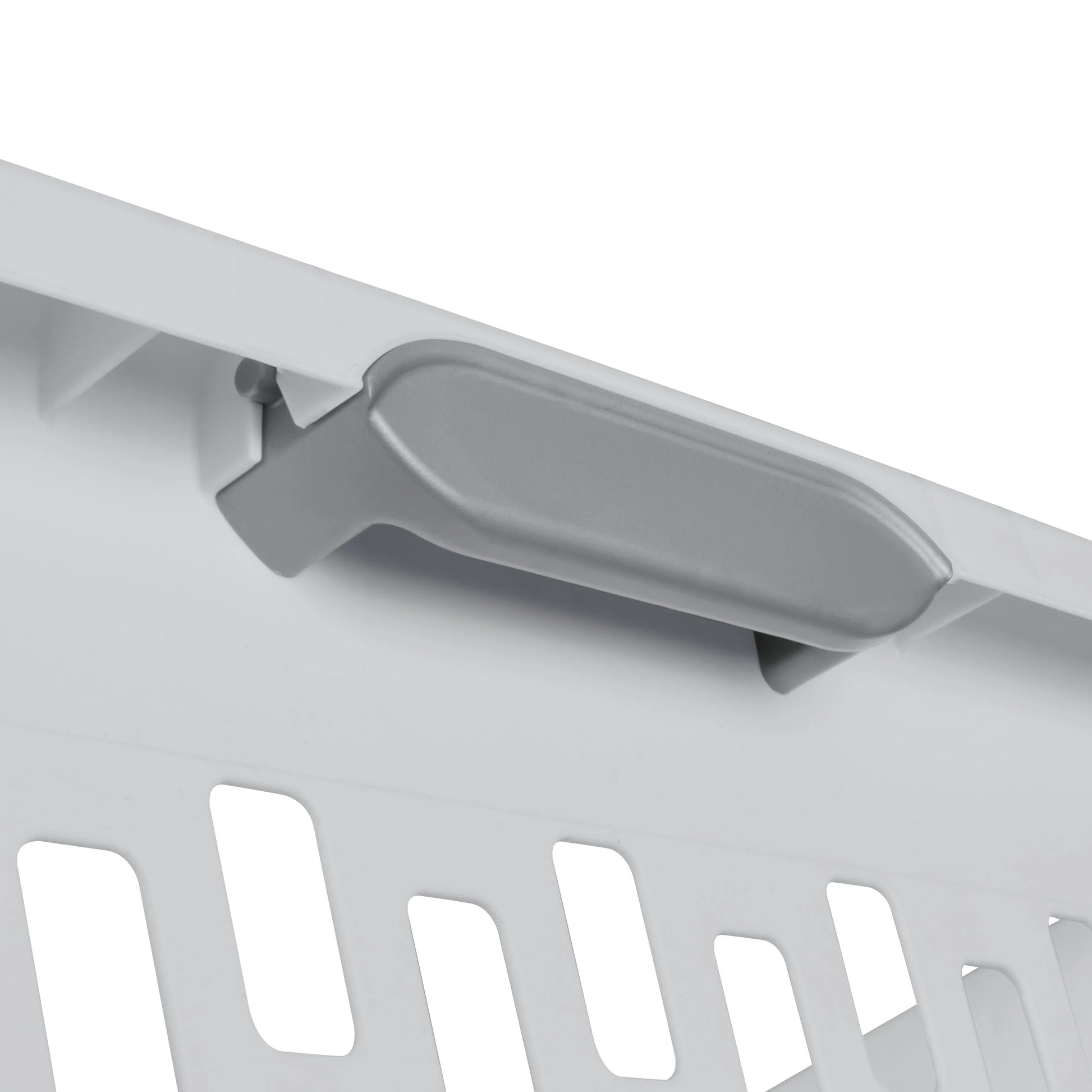 Sterilite Plastic Laundry Basket, Large Rectangle, Comfort Grip Handles, Breathable, Gray