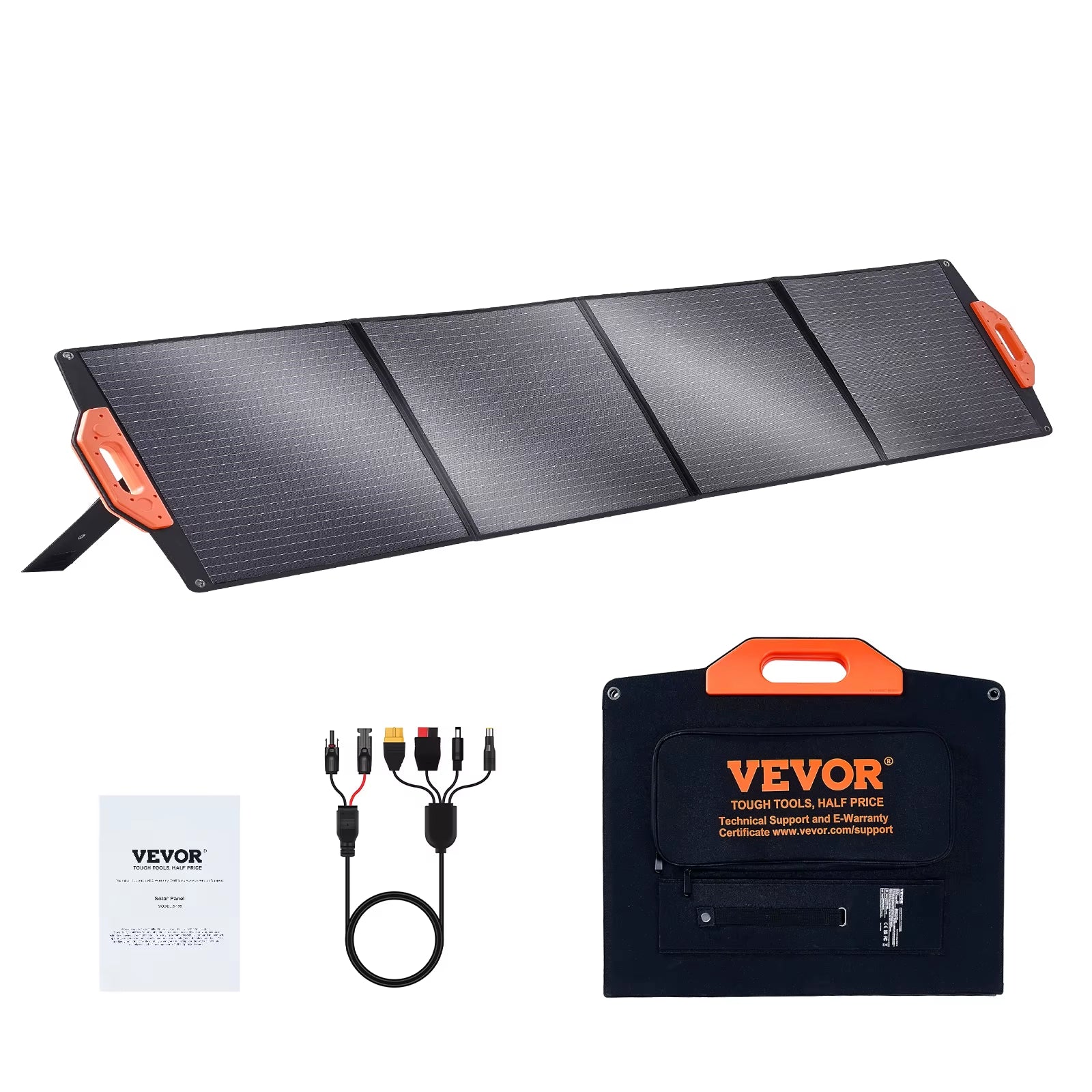 Succebuy Portable Monocrystalline Solar Panel Foldable ETFE Charger Efficiency Panel Waterproof for Power Station Camping Hiking