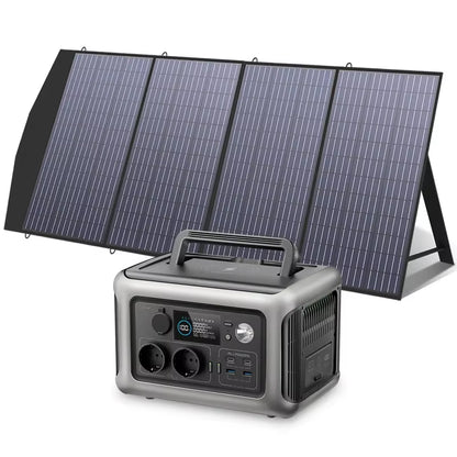 ALLPOWERS Solarpanel 100W 140W 200W Solar Energy Charger with Lifepo4 Battery 299Wh 600W Portable Power Station for Camping RV