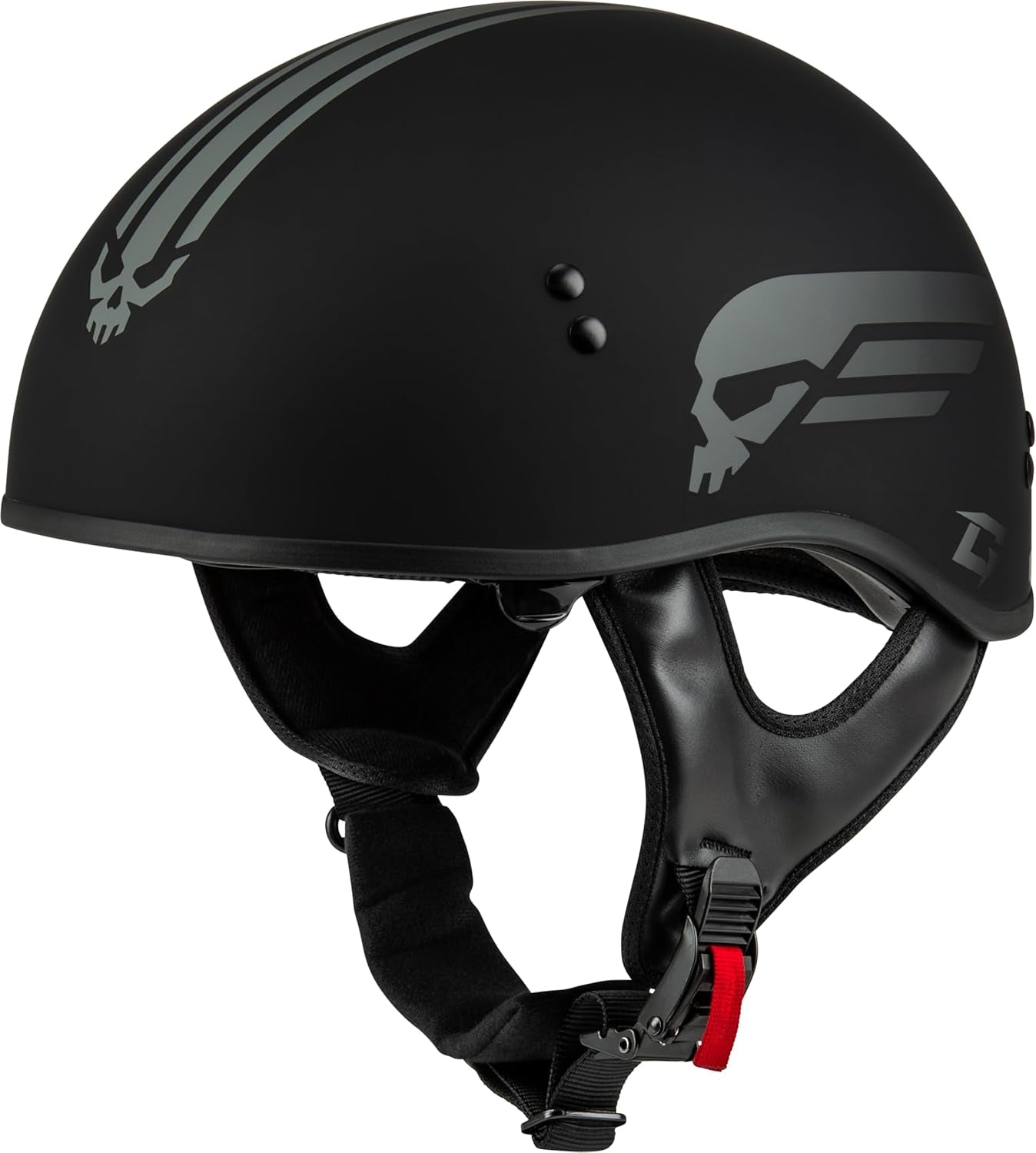 GMAX HH-65 Full Dressed Half Helmet (Matte Black, 2X-Large) - FMVSS 218 Approved