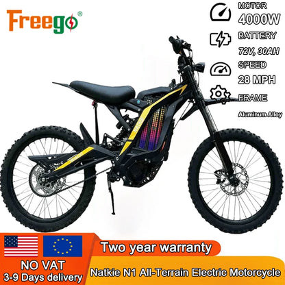 2025 New Arrival Ebike 8000W 72V 30AH N1 Electric Motorcycle 19Inch MTB Tires Electric Dirt Bike with LCD Display