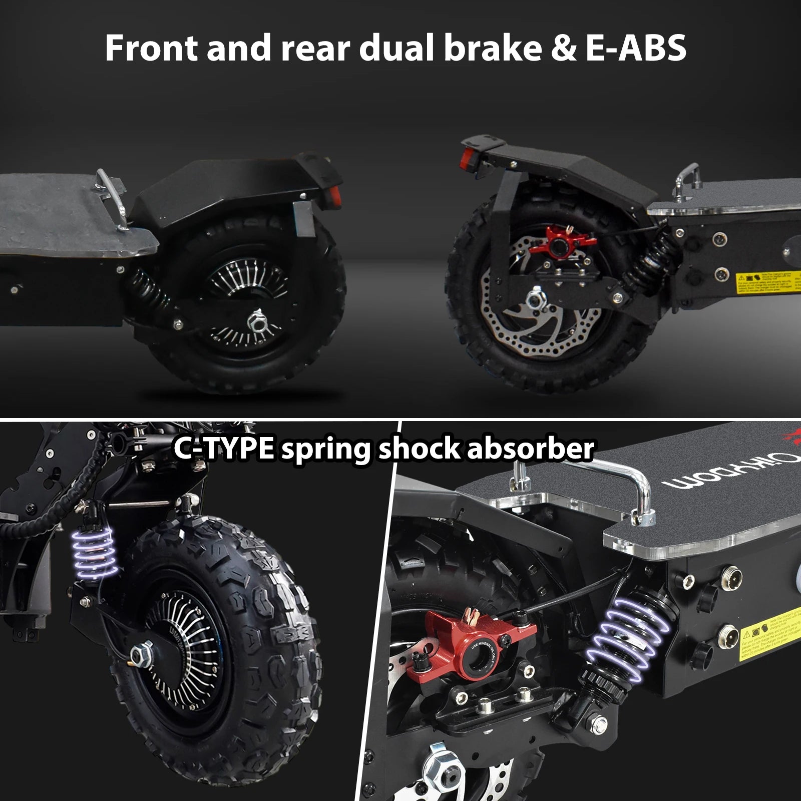 5600W Adult Electric Scooter W/Seat,Dual Motor Escooter, 3 Speed 80Km/H 90Kmrange,60V 27AH,11'' Heavy Duty Vacuum Off-Road Tire