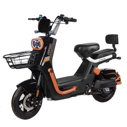 Electric 14\" Adults City Bike Scooter 48V 350W Motor 12Ah Lead-Acid Battery Steel Conversion Kit