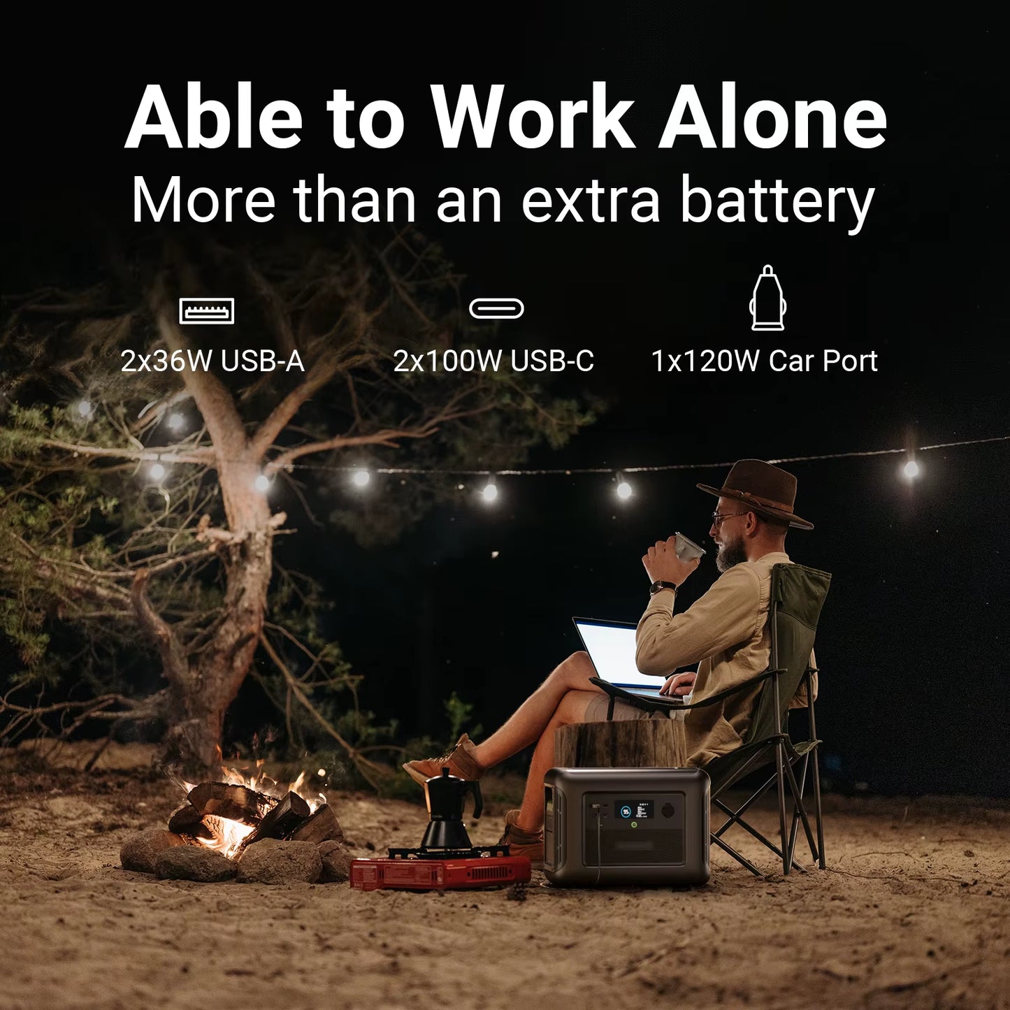 ALLPOWERS Portable Power Station Battery B1000 1152Wh Lifepo4 Batteries 1152Wh Extra Battery with Solar Generator for Outdoor