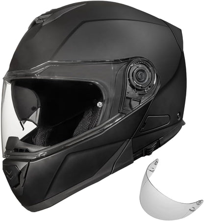Daytona Helmets Glide Modular Motorcycle Helmet - DOT Approved Flip up Motorcycle Helmet - Bluetooth Ready Full Face Motorcycle Helmet with Dual Visors for Men, Women & Youth