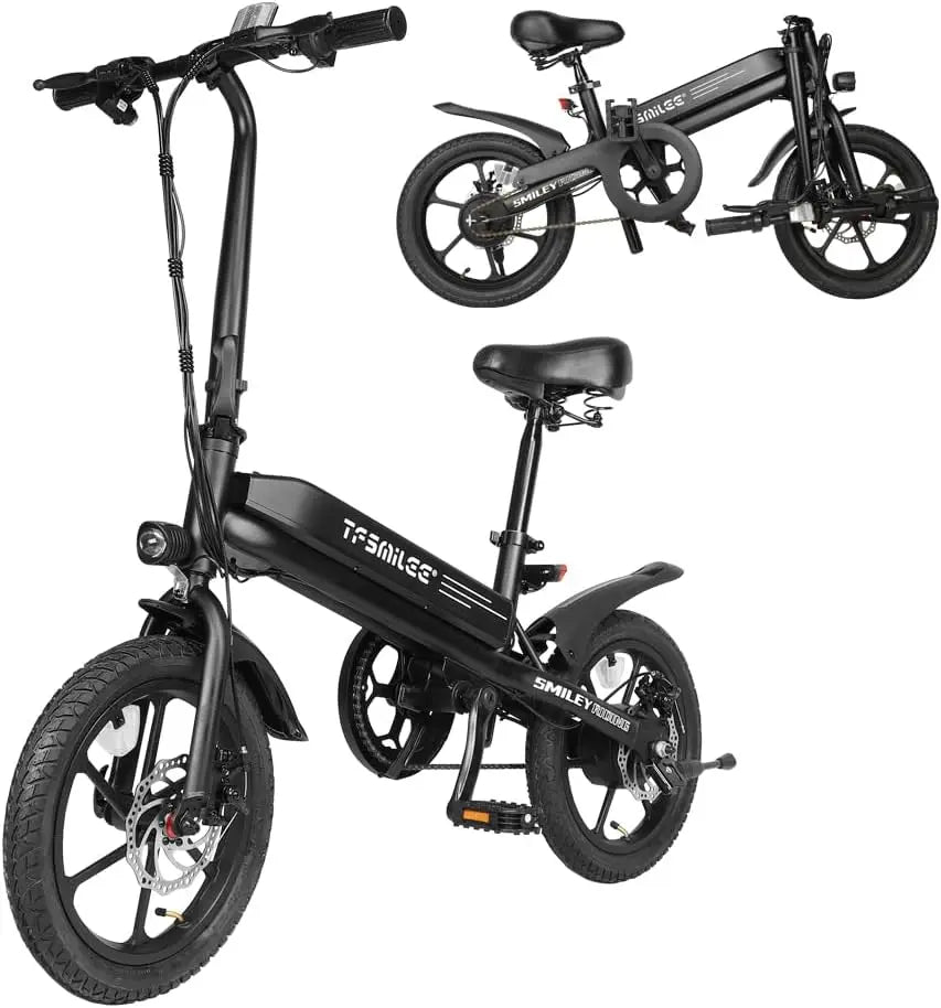 Electric Bike for Adult 250W Motor Top Speed 32MPH Folding Ebike 36V 7.8Ah 16"Fat Tire Electric Bicycles with Dual Suspension