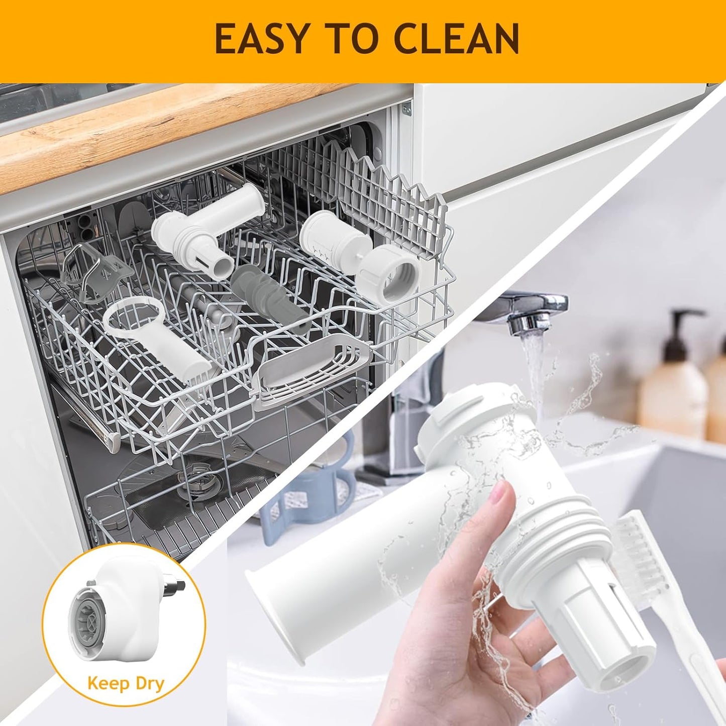 Pasta Maker Attachment for Kitchenaid Stand Mixer with 6 Interchangeabl