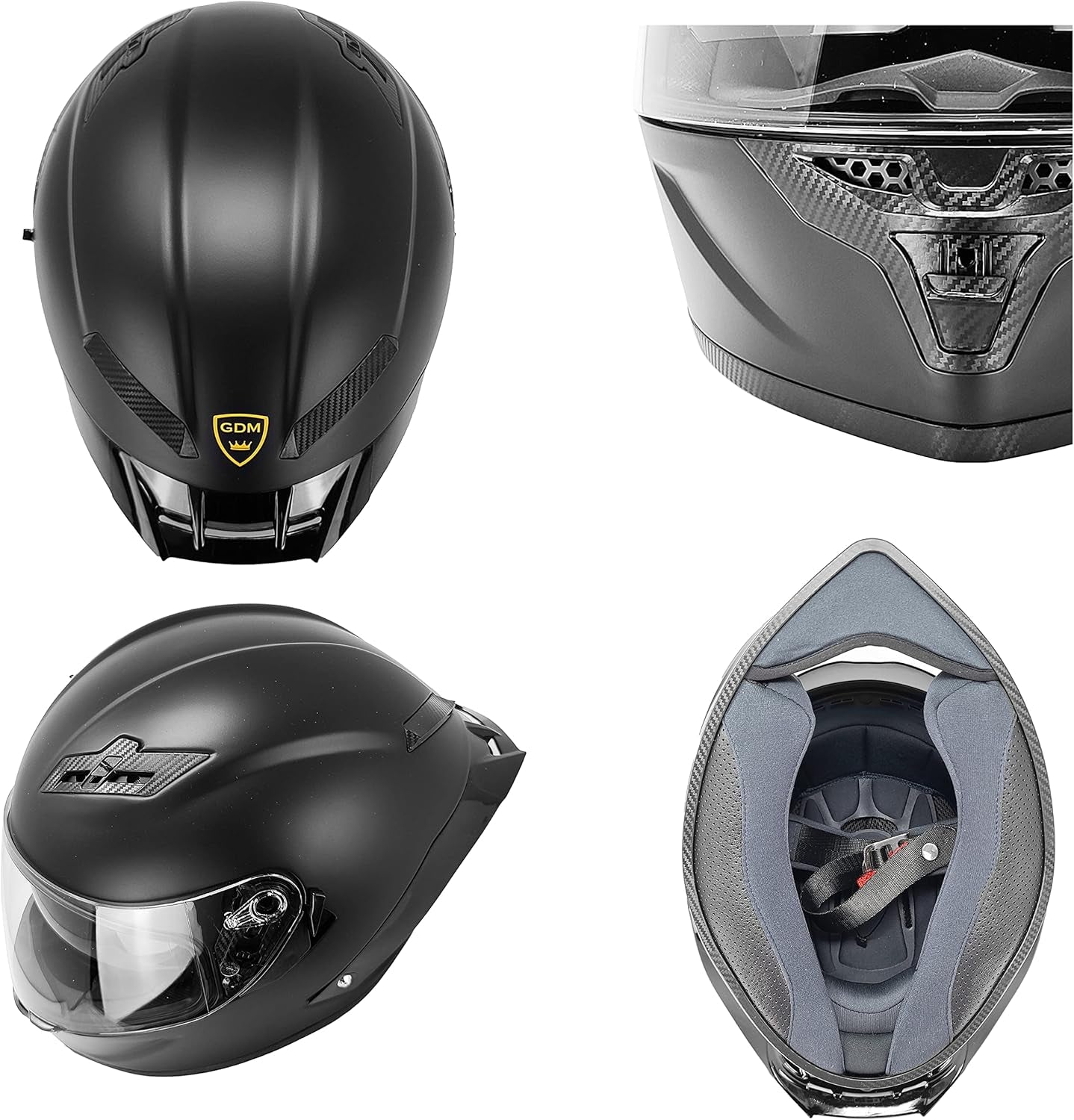 GDM Demon Motorcycle Helmet with Bluetooth