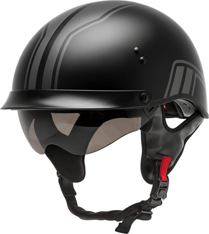 GMAX HH-65 Full Dressed Half Helmet (Matte Black, 2X-Large) - FMVSS 218 Approved