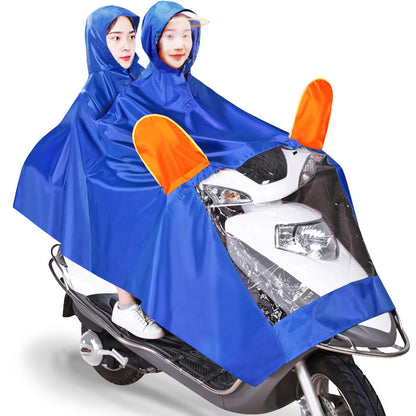 Double Electric Bike Raincoat Motorcycle Poncho Double