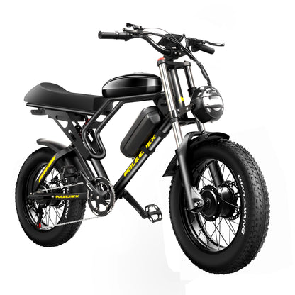 3000W 40MPH Electric Bike with 25.6Ah Battery 20"×4"Fat Tire Ebike for Adults 100Miles Electric Bicycles