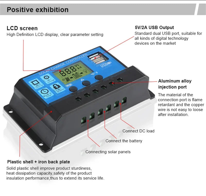 300W/600W Solar Panel Kit Complete 12V Polycrystalline USB Power Portable Outdoor Rechargeable Solar Cell Solar Generator
