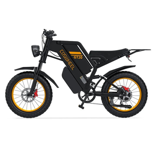 Coswheel Electric Bike for Adults GT20 Max 2000W Electric Motorcycle Dirt Bike 60V 40AH Removable Battery off Road Mountain Bike