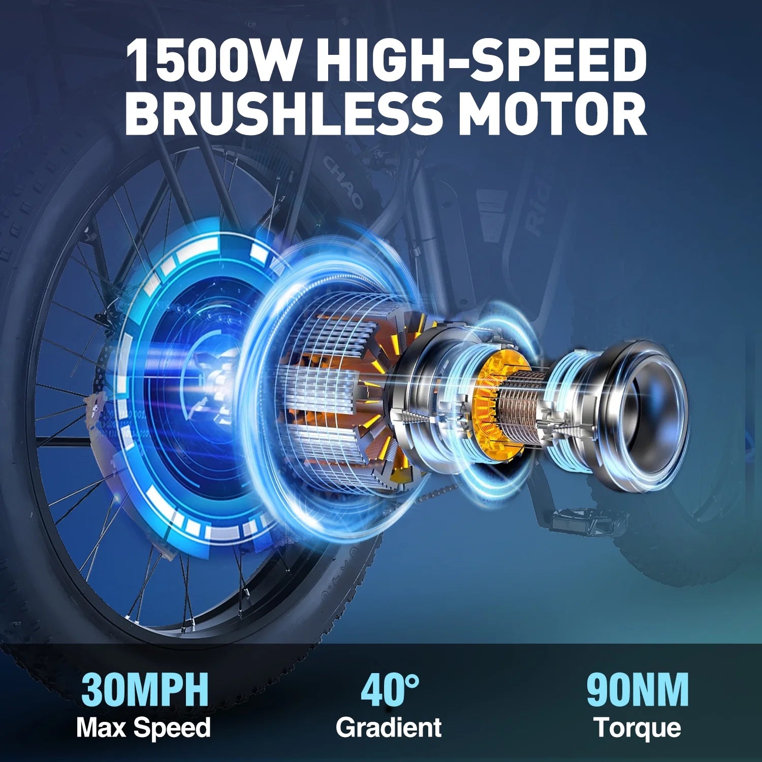 750W Mountain Electric Bicycle 48V 15Ah Removable Battery E-Bike，26" Fat Tire Electric Bike for Adults, Shimano 21 Speed Front Suspension Electric Bicycle UL2849
