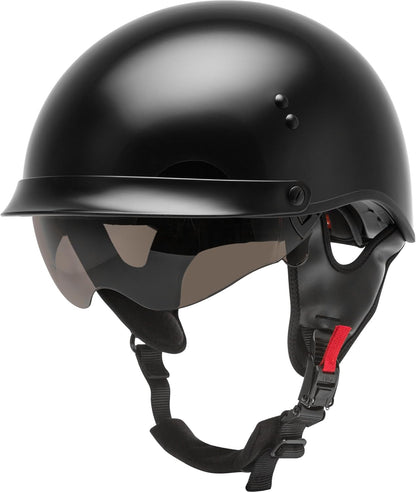 GMAX HH-65 Full Dressed Half Helmet (Matte Black, 2X-Large) - FMVSS 218 Approved