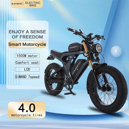 Electric Bicycle 1500W 2000W 4000W 48V High Power Electric Mountain Bike 36/41AH Dual Battery Electric Motorcycle Adult E-Bike