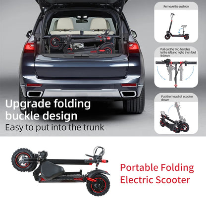 800W E-Scooter Adult City Commuting Folding Electric Scooter 48V 18AH Foldable Electric Scooter with Seat E-Scooter