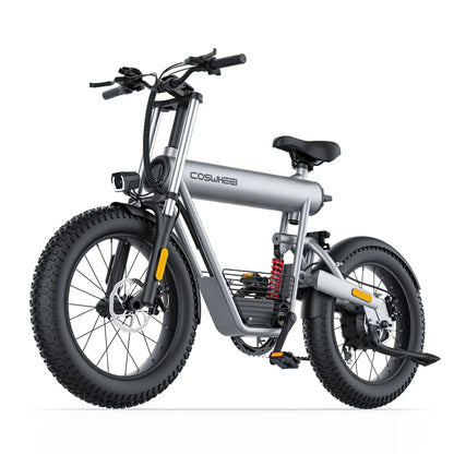 COSWHEEL Electric Bike Adults off Road Electric Motorcycle Bike 1000W Fat Tire Electric Bicycle,48V 20Ah Removable Battery Ebike