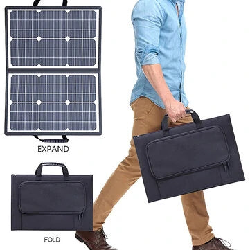 40W Solar Panel Kit Foldable Solar Power Station Portable Generator Charger with Dual USB/Type-C/DC Fast Charging Port IP67 Waterproof for Car Boat Caravan Camp