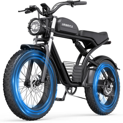Electric Bike for Adults 3000W 1500W 32MPH 48V 23AH Max 75Miles Electric Motorcycle 20" Fat Tire Dirt Bike Shamano 7-Speed Ebike