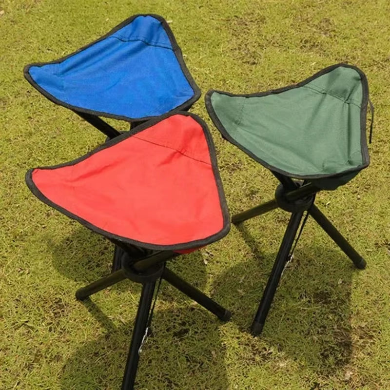 Outdoor Small Folding Triangular Stool Fishing Chairs Camping Multifunction Benches Foldable Stools Household Daily Park Chairs