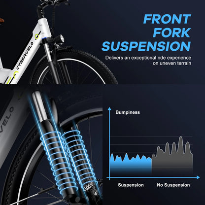 1000 Peak Electric Bike for Adults,Up 80 Miles Removable Battery Ebike, 26" Electric E Bike with 7-Speed,Adult Electric Bicycles