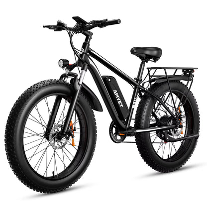AMYET Electric Bike EB26 Adults Electric Bicycle Peak 1500W 48V 15AH E Bike 26" Fat Tire Mountain Bike 31Mph Electric Dirt Bike