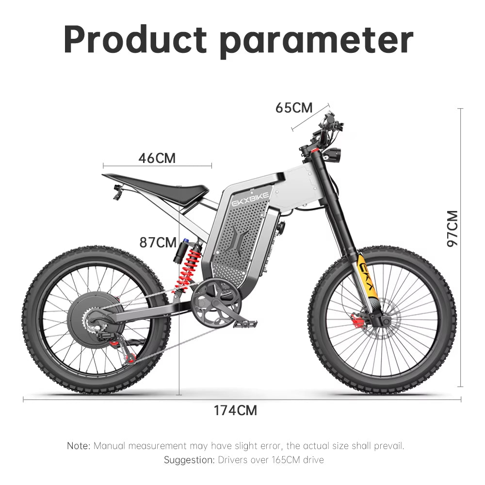 EKX X21 Max Electric Motorcycles Peak 6000W Brushless Gearless Motors 60V30AH Lithium Battery Speed 85Kmh Adult off Road Ebike