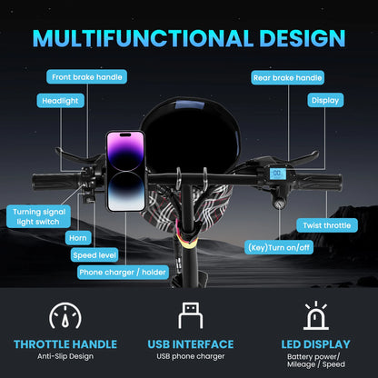 A9 Foldable Electric Bicycle 500W LED Display 3 Modes 14Inch Vacuum Tire