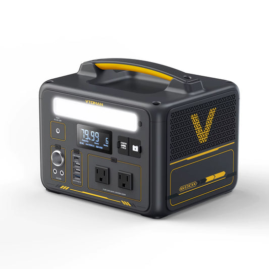 VTOMAN JUMP 600X Portable Power Station 299Wh Solar Generator Lifepo4 1200W Peak Power Powerstation Emergency Backup
