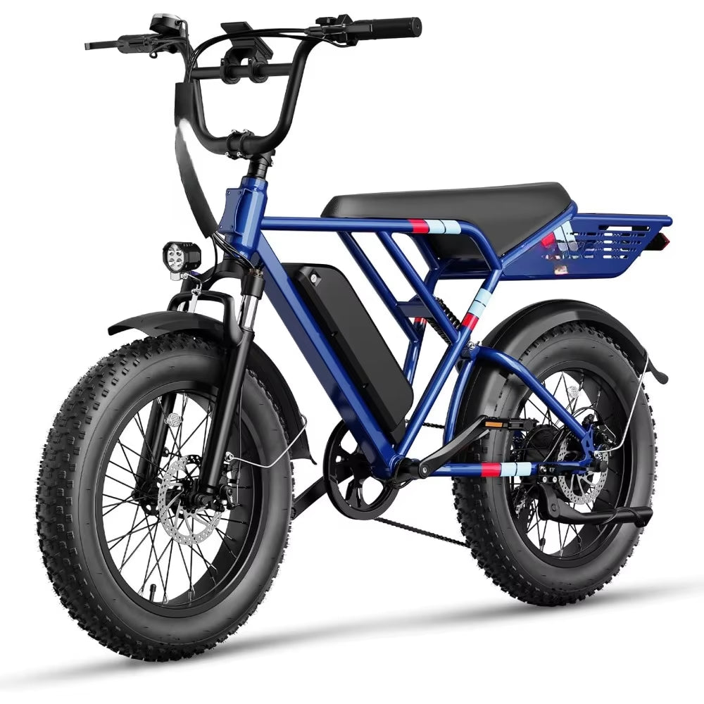 Electric Bike,1200W Peak Upgrade Motor & 30MPH & 70Miles] Full Suspension Ebike with 48V 13Ah Removable Battery Electric Bicycle