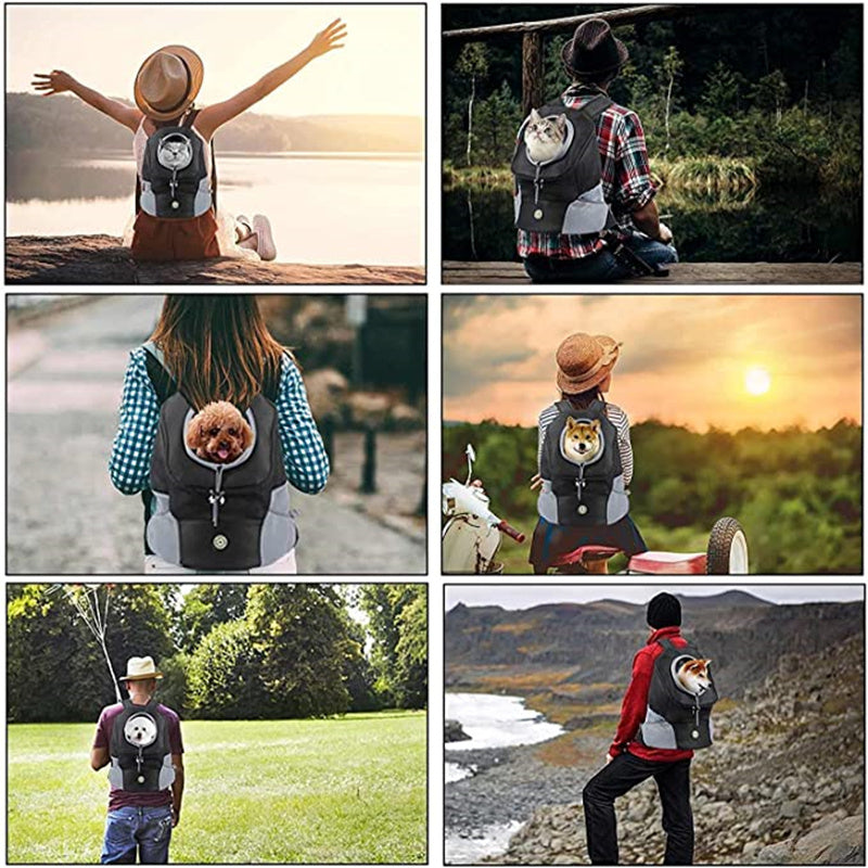 Dogs Backpack Out Double Shoulder Portable Travel Backpack