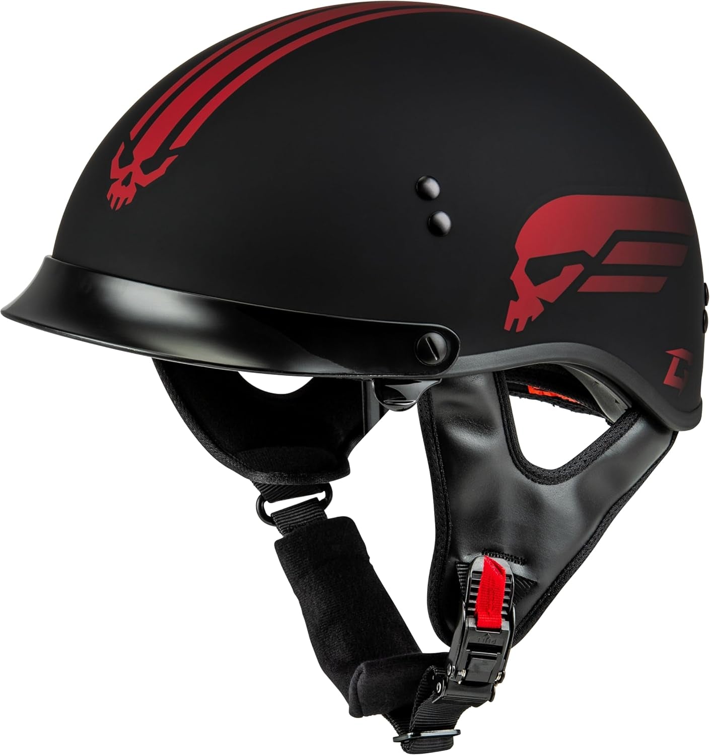 GMAX HH-65 Full Dressed Half Helmet (Matte Black, 2X-Large) - FMVSS 218 Approved