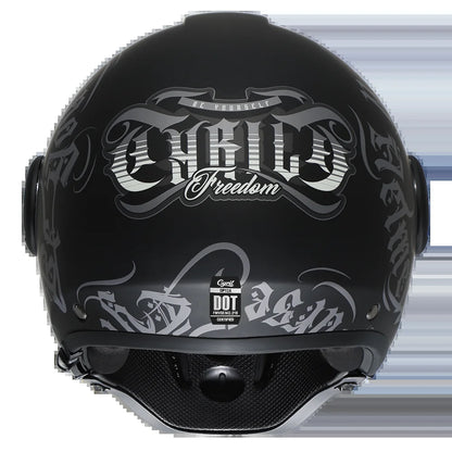 Full Face Motorcycle Helmet Retro Moto Helmets with Double Visors DOT ECE APPROVED CYRIL OP12A Adults Modular Open Face Helmet