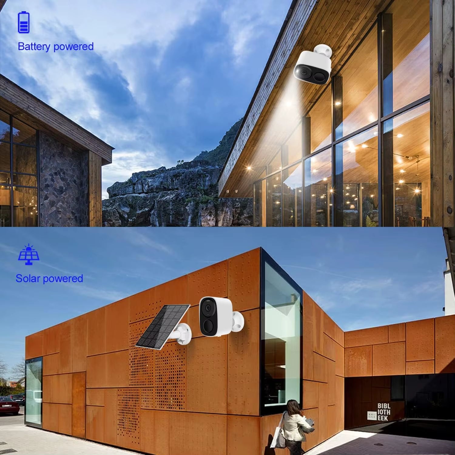 Vstarcam 2K Solar Security Cameras Wireless Outdoor, Battery Powered, Color Night Vision, Siren & Spotlight, Two-Way Audio