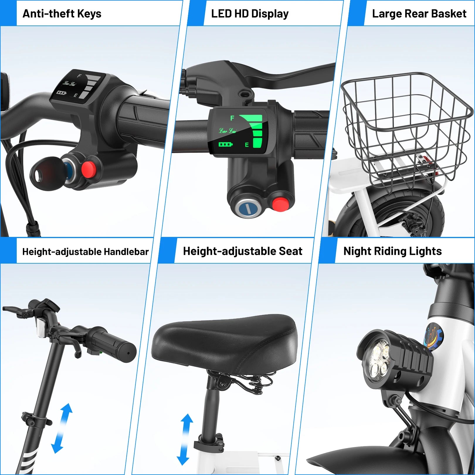 Caroma Electric Scooters for Adults&Teens, 350W Peak Motor, 30 Miles Max Range, Foldable Electric Scooter and Detachable Basket