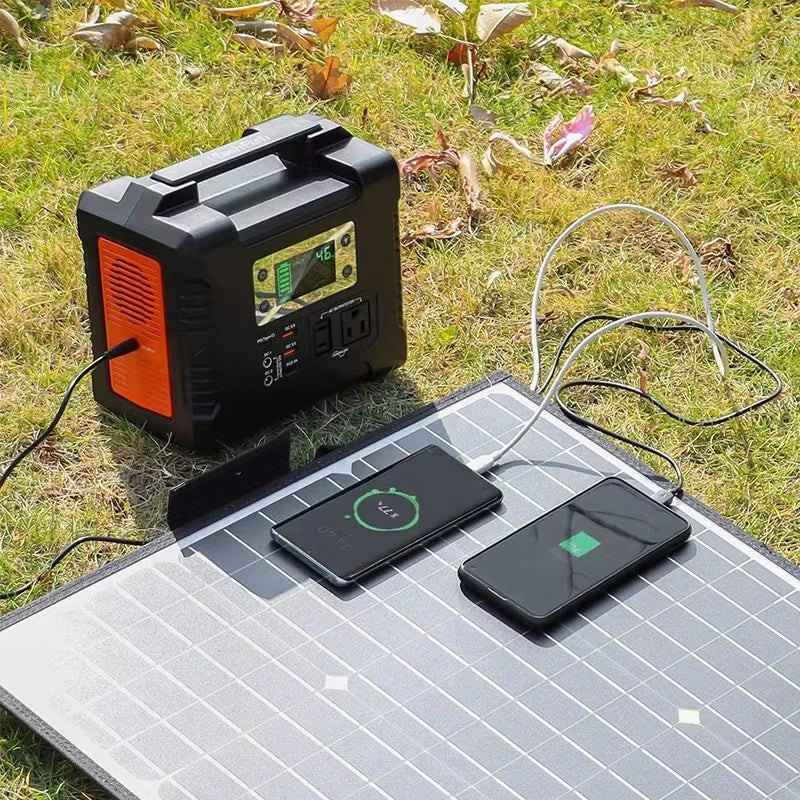 100W Portable Foldable Solar Panel 18V Battery Cell Charger USB QC3.0 for Outdoor Solar Generator Backup Tablet Camping RV Trip
