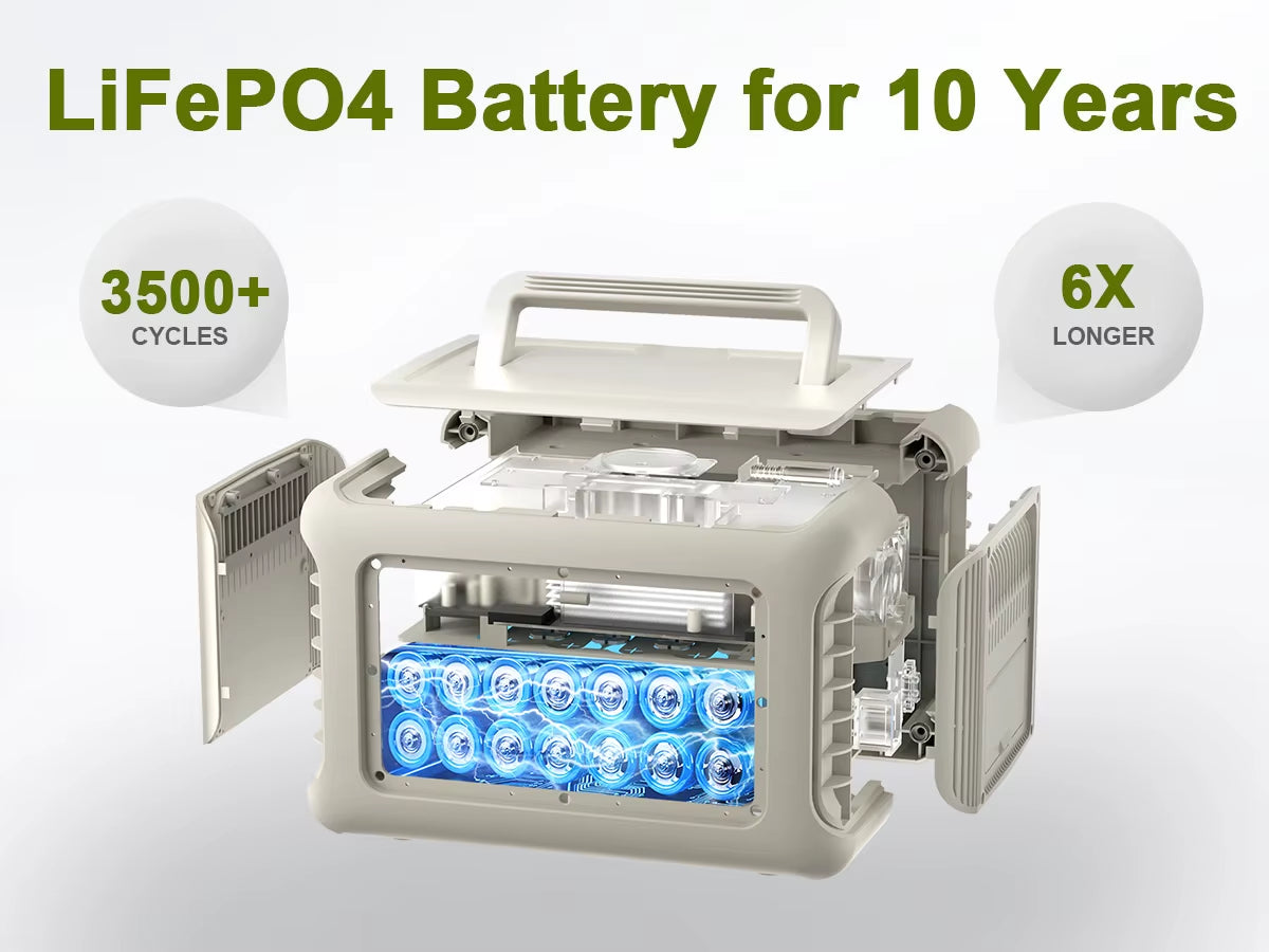 ALLPOWERS R600 Portable Power Station with Solar Panel 100W , 600W 299Wh Lifepo4 Solar Generator UPS Battery Backup MPPT for RV